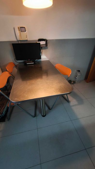 Móveis de cozinha,banca inox + mesa de apoio