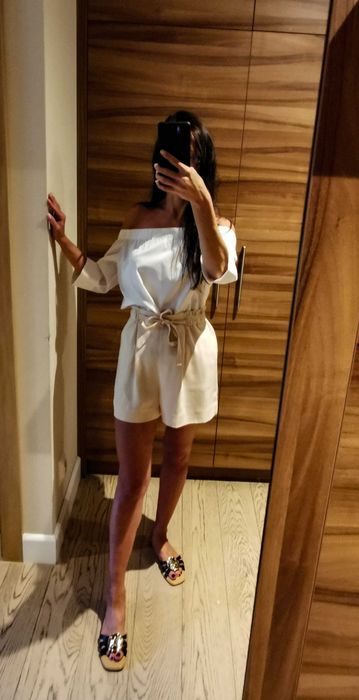 Bluzka hiszpanka w białym kolorze LeMonada, rozmiar 36