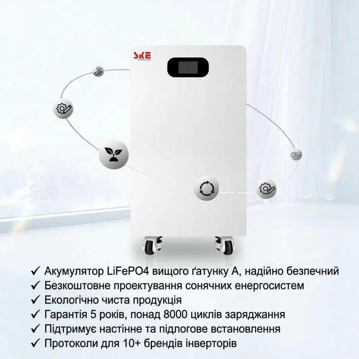 Комплект Інвертор 10.2кВт SKE PH21-10.2К + Батарея 15кВт SK-ST15000