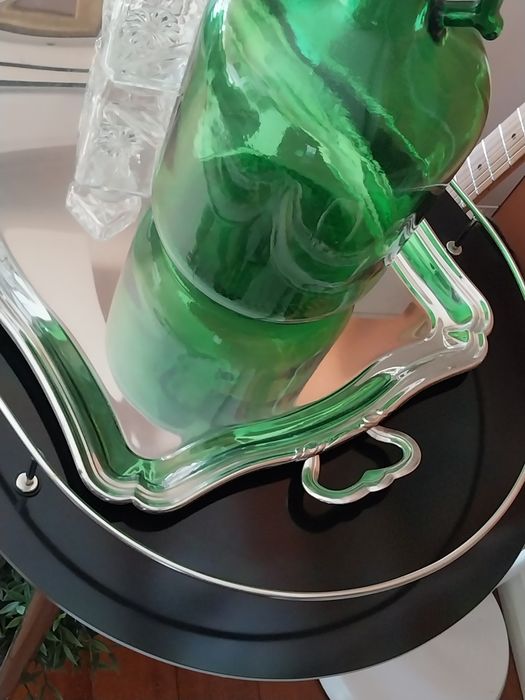 Carrinho de bebidas com rodas | metal e vidro | ótimo estado