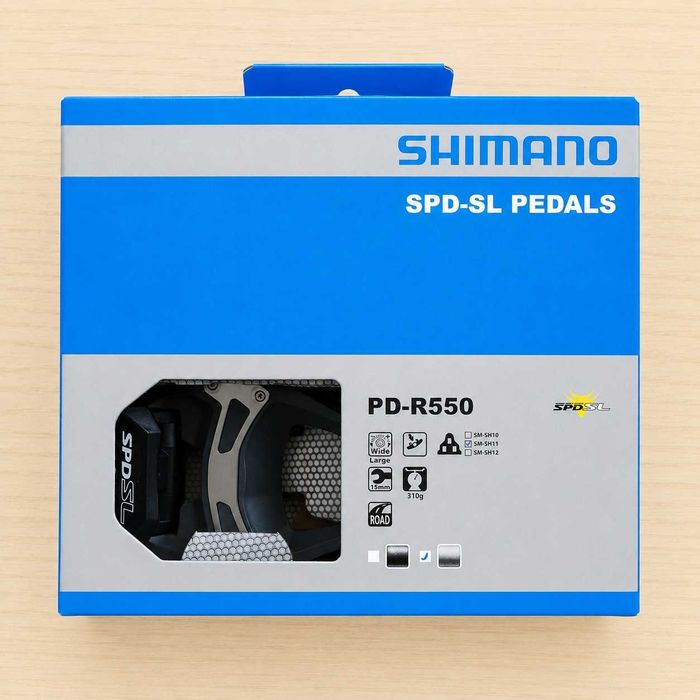Pedais Shimano PD-R550 SPD-SL Cinzento 1 par