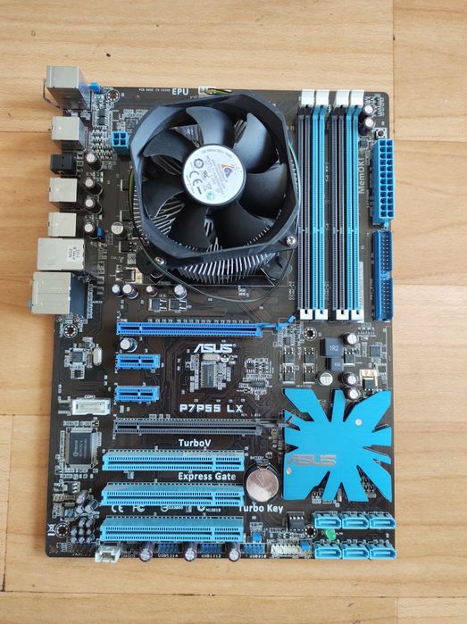 Материнская плата asus P7P55 lx на сокете 1156  + i3- 550 + охлаждение. Комплект