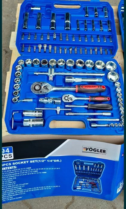 Klucze 108/ 94 el. Stal węglowa , VÖGLER  Tools , zestaw narzędzi