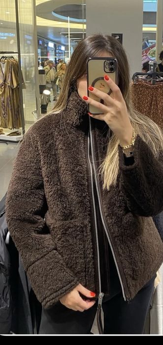 Дубленка zara шуба куртка S-M