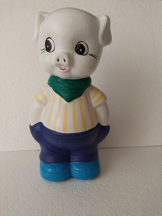 Duża świnka skarbonka stara 29 cm