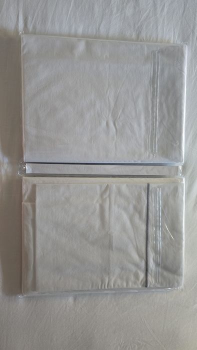 Lençóis algodão brancos para cama solteiro 90x190