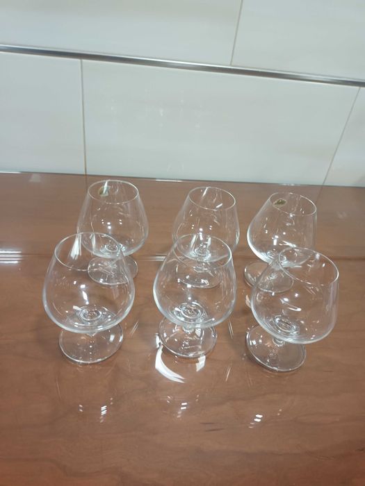 Cristal D'Arques Paris 6 copos de conhaque de 32 cl