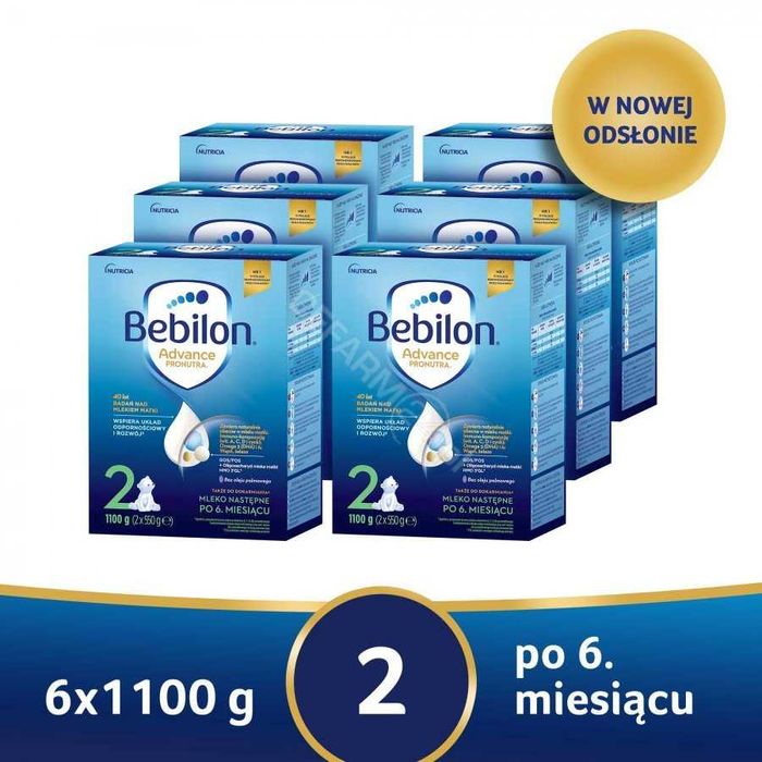 Суміш дитяча Bebilon 2 з Pronutra Advance  6шт*1100грам