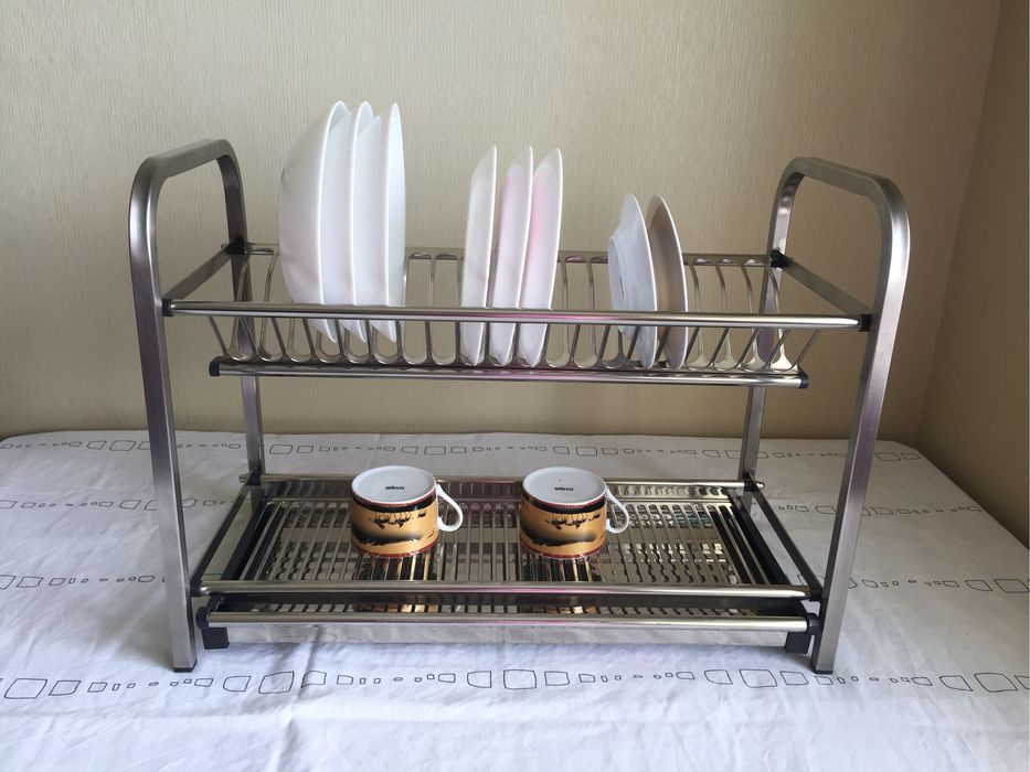 Сушка, сушилка для посуды 55 см длиной, ПИЩЕВАЯ НЕРЖАВЕЙКА новая