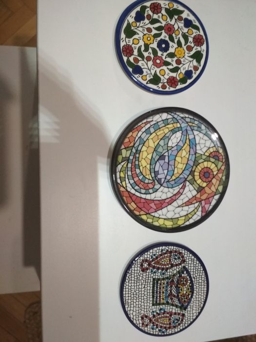 Декоративні керамічні тарілки на стіну Іспанія (візерунок типу Гауді).