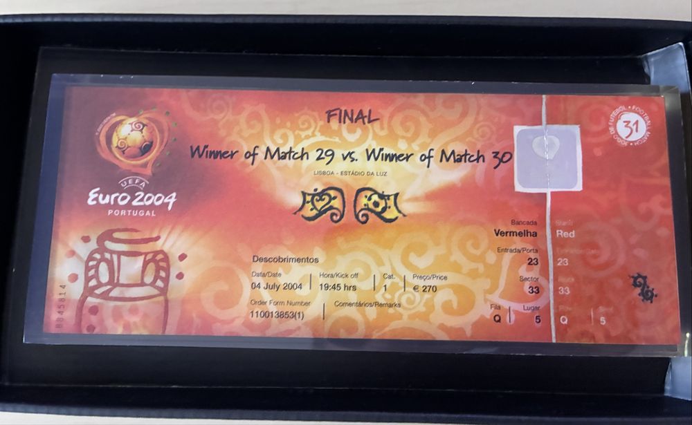 Bilhete final euro 2004