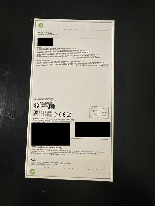 iPhone 17 Pro Max 256 GB Azul Titânio – Novo e Selado (de oferta)