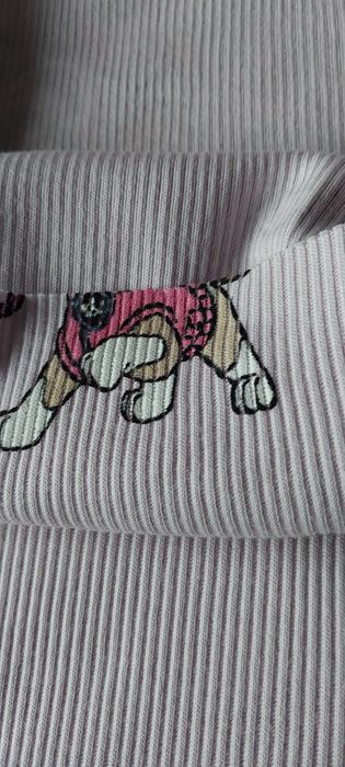 Retalho de malha 100% algodão com canelado fino