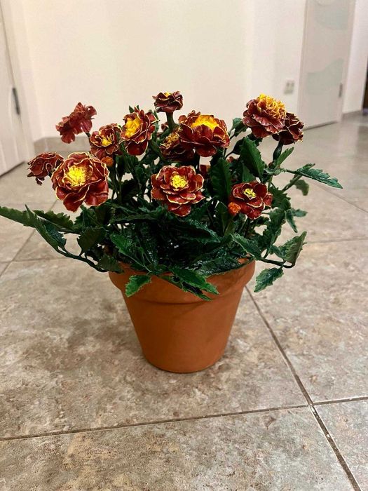 Композиція (квіти, фрукти, овочі) з холодного фарфору в подарунок