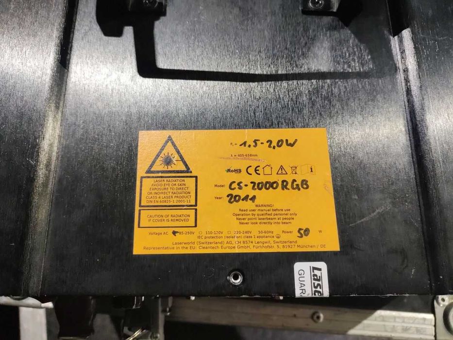 0Laserworld CS-2000 RGB 2000mW RGB Laser(czerwony, zielony, niebieski)