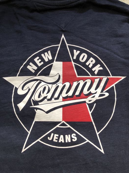 TOMMY JEANS (S) Hilfiger лонгслив мужской темно-синий оригинал