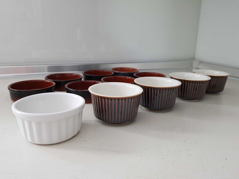 Kokilki  naczynia do zapiekania kamionkowe – zestaw 12 szt-st. idealny