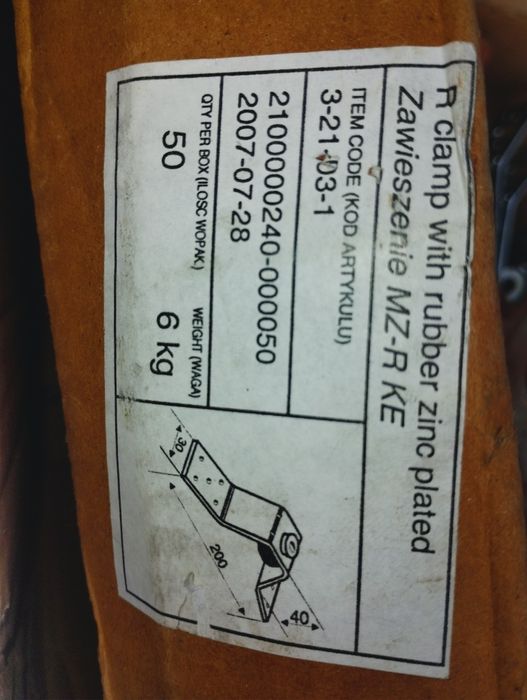 wentylacja Mocowania typu UWV