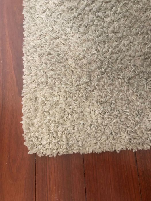 Tapete / Carpete 3 m x 1,65 m Branca / Cinza