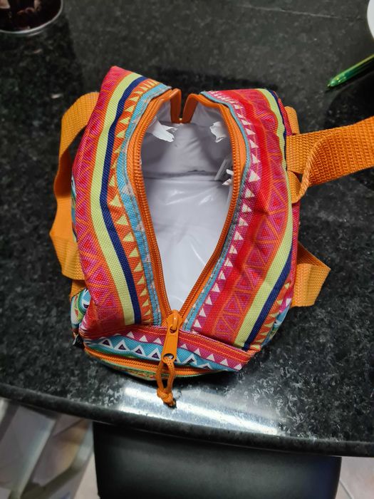 Bolsa lancheira tons alaranjados