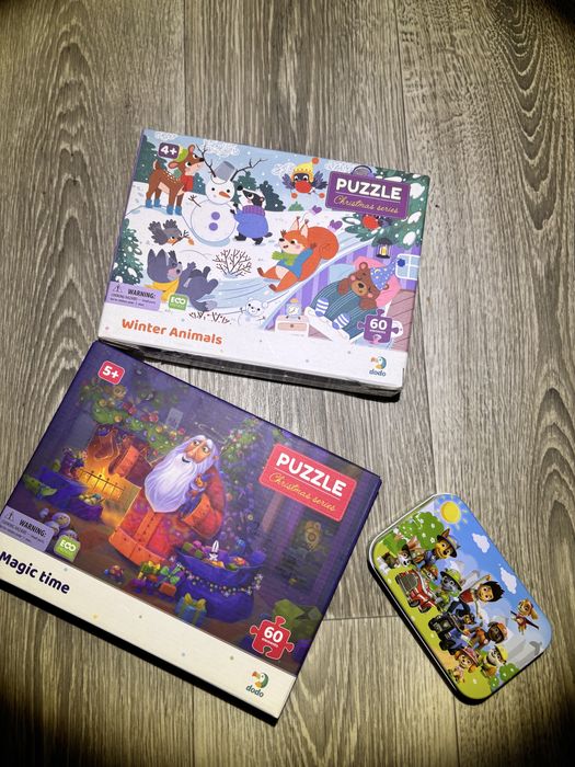 Пазлы щенячий патруль и новогодние