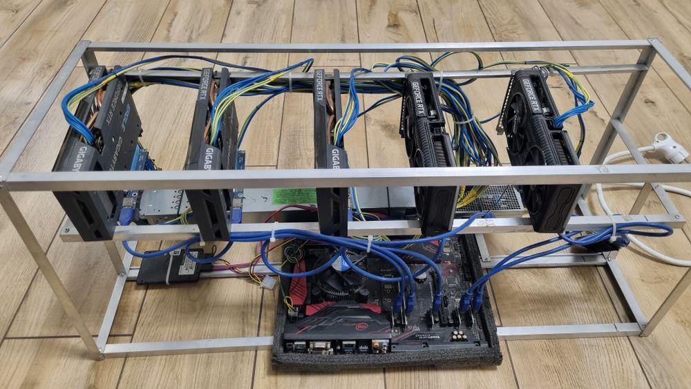 Майнинг ферма RTX3060ti GTX1060 6gb GTX1080