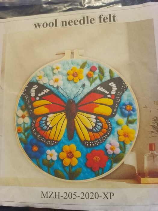 Набір для валяння картини з вовни .