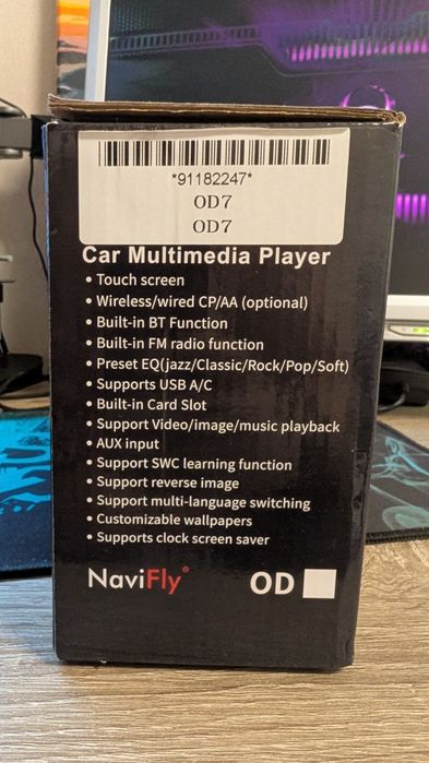 (НА ЗАПЧАСТИНИ, або ЗАМІНА ДИСПЛЕЯ) 1Din мультимедійний плеєр CarPlay Android AUTO, сенсорним екраном, універсальний 6,86-дюймовий