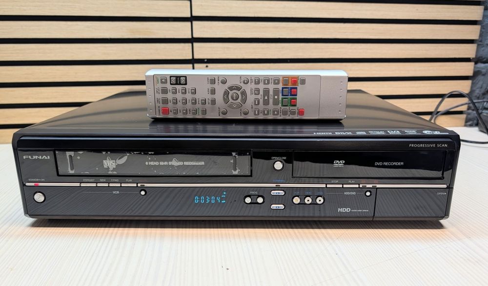 FUNAI TD6D-M100 #Nagrywarka DVD VHS HDD #500 GB #HDMI #USB #DV-in #DivX #PL Menu #Pilot #Przegraj VHS na DVD