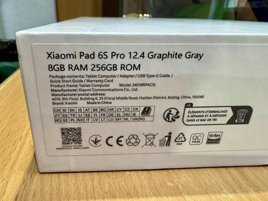Nowy tablet Xiaomi Pad 6S Pro 12,4'' 144Hz  8/256GB