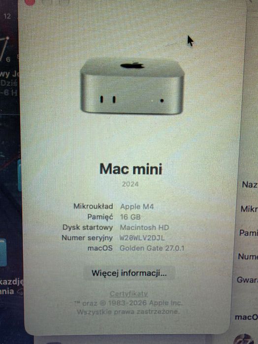 Apple Mac Mini M4/16GB/256 + Magic Keyboard Touch ID