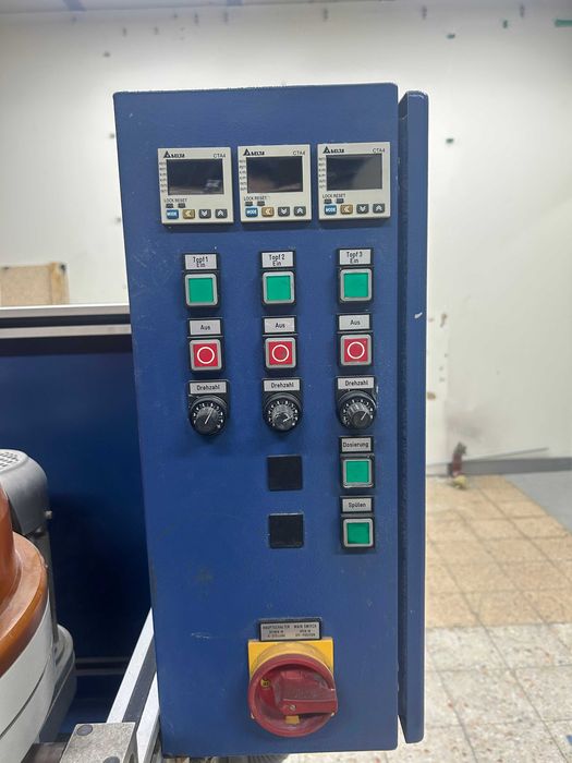 Máquina de tamboreamento/polimento vibratório industrial de dupla cuba