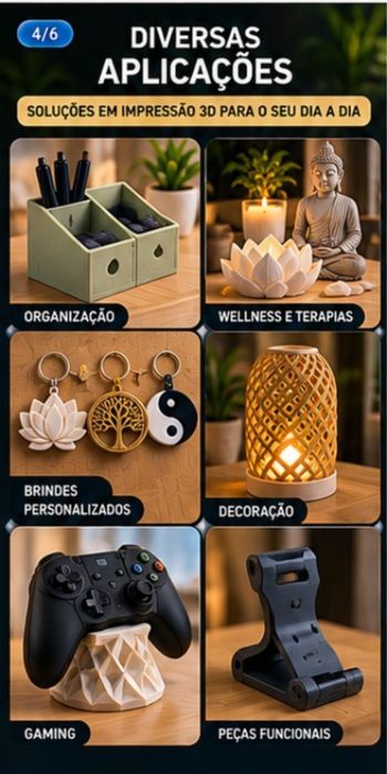 Impressão 3D personalizada, brindes, utensílios