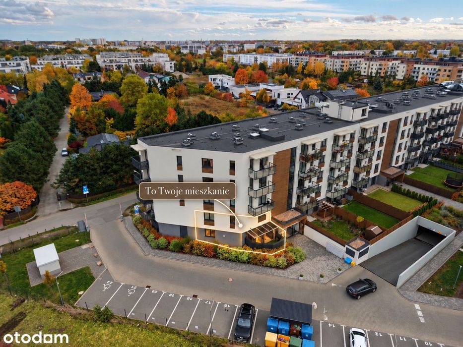 Dwupoziomowe mieszkanie z ogrodem|94 m²| 4 pokoje |Klima|Klecina