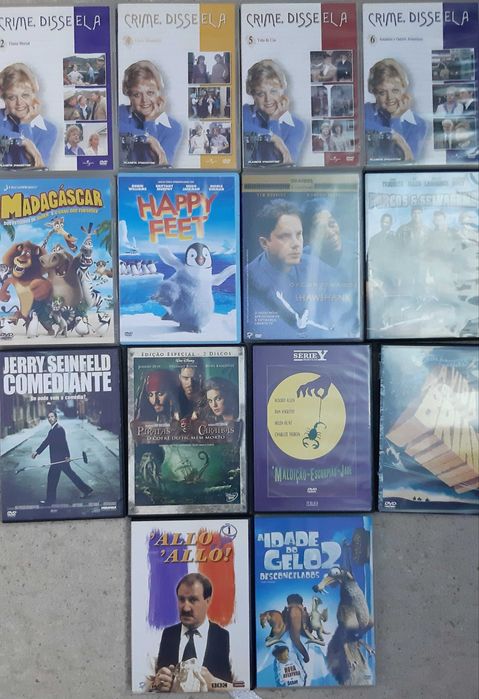 filmes e sitcoms usados, valor do conjunto