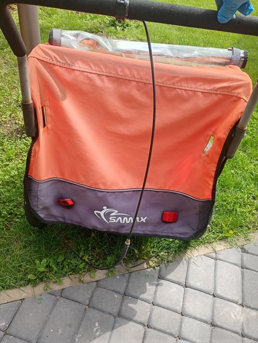 Przyczepka rowerowa SAMAX 2w1 dla dzieci  riksza rowerowa
