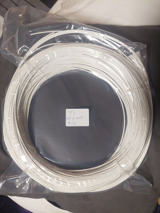 PET-G (matowy) 530g Biały – filament do drukarki 3D, odporny na UV i temperaturę