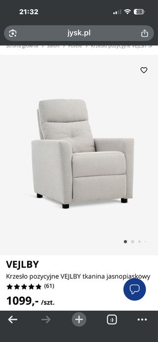 Fotel Vejlby Jysk 2 sztuki