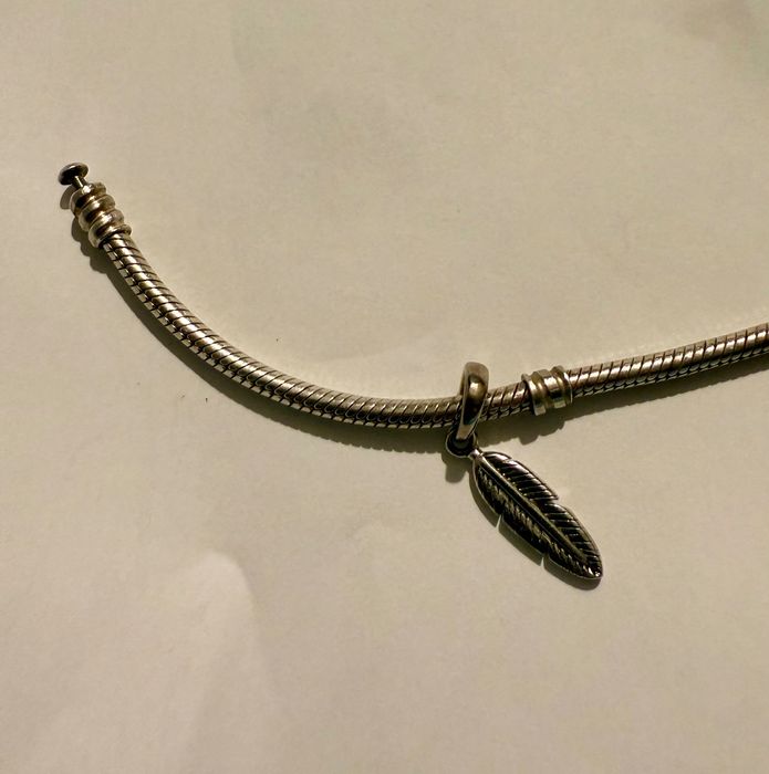 charms srebro 925 liść pióro anioł wisiorek indian łapacz snów love