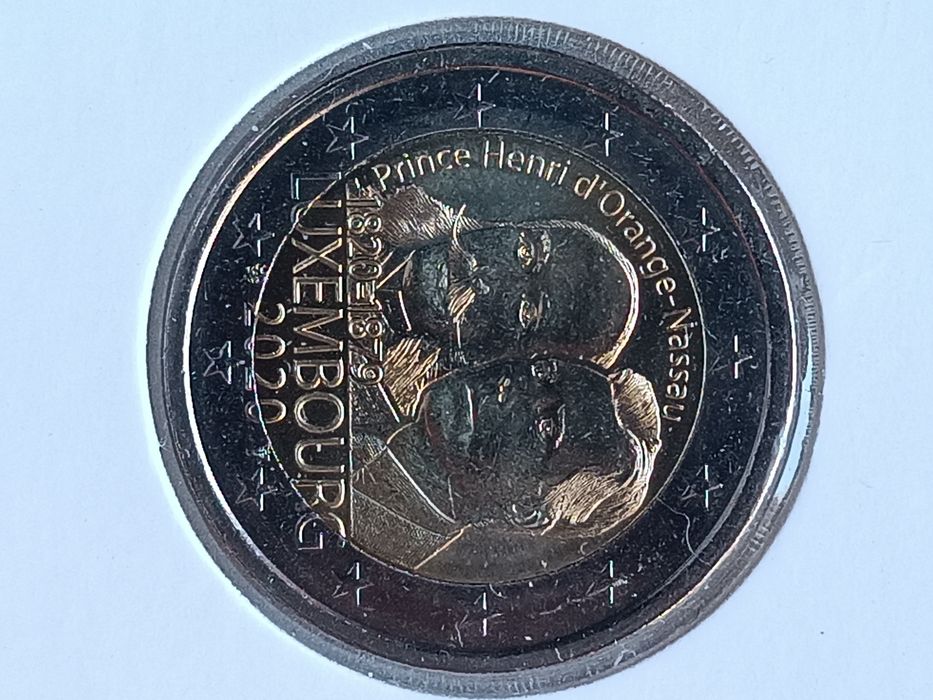 2€. Luxemburgo 2020 -Principe Henri d'Orange ( Nassau )