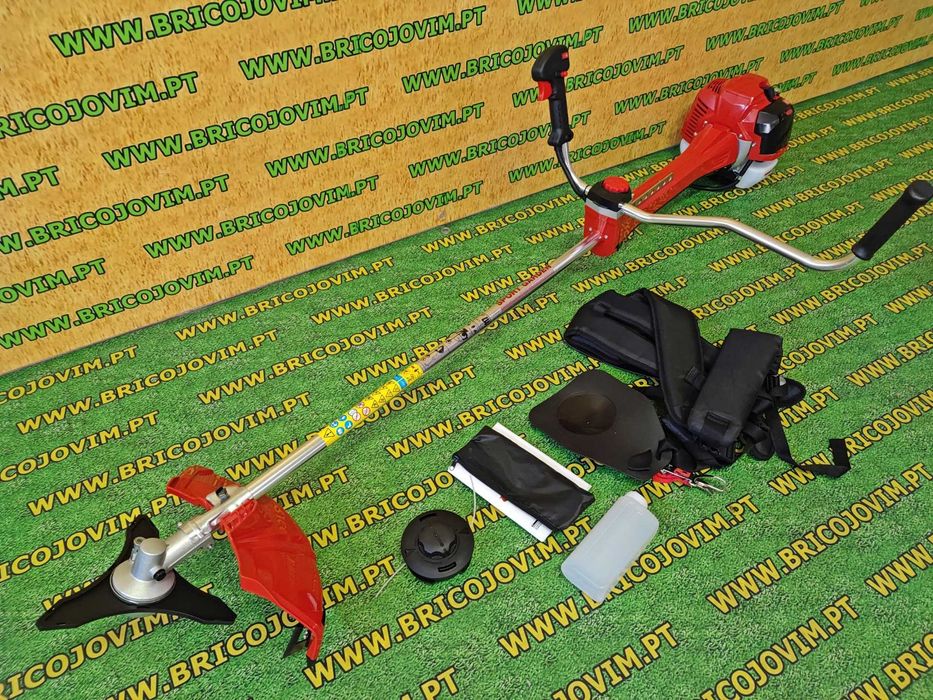 Roçadora Gasolina 62cc 3.5cv NOVAS Anti-Vibração + Disco + Bobine Fio