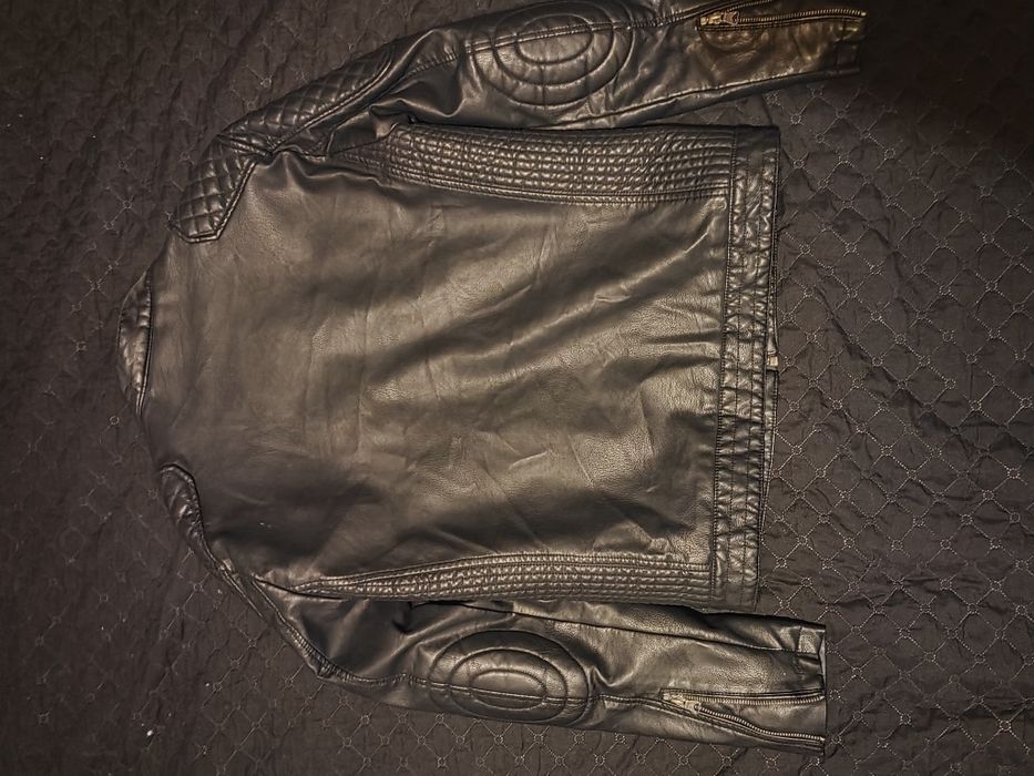 Blusão cabedal motard