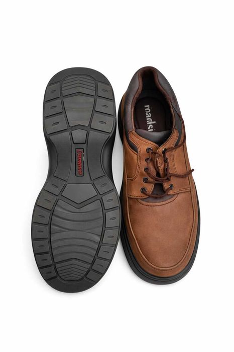 Sapatos Comport Confortáveis em Couro Castanho – 42