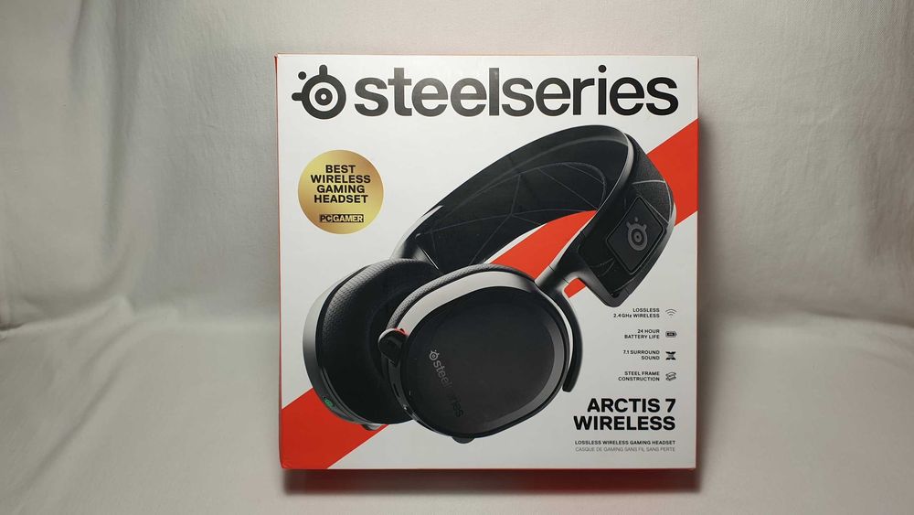 Słuchawki bezprzewodowe nauszne SteelSeries Arctis 7 stan BDB.
