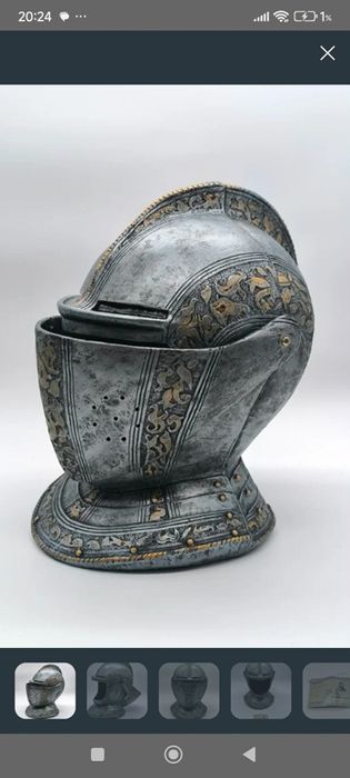 Elmo Medieval em Resina replica Seculo XVI