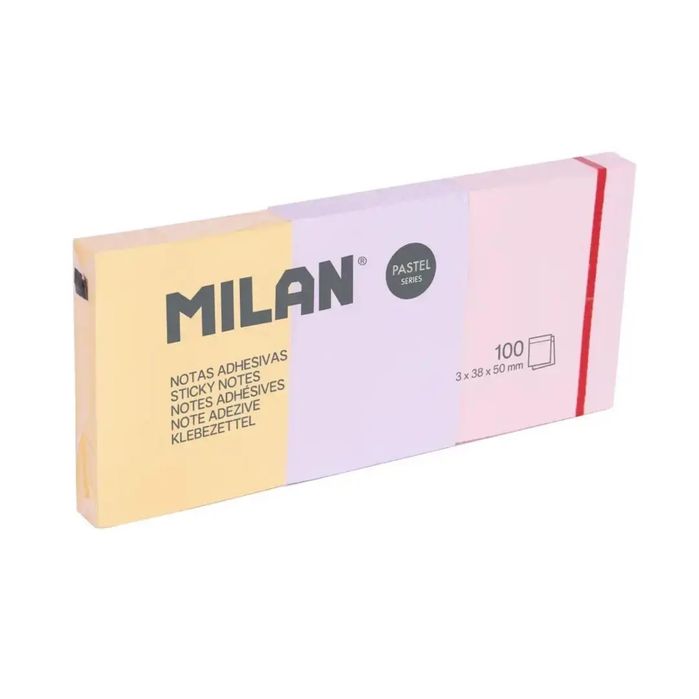 Karteczki samoprzylepne pastelowe 3x50x40 100szt. Milan