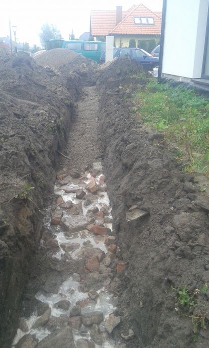 DRENAŻ - budowa studni chłonnych- hydroizolacja