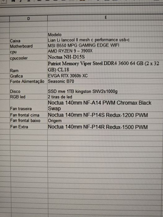 Torre ryzen 9 3900, 64gb ram, rtx 3060ti, SSD 1tb