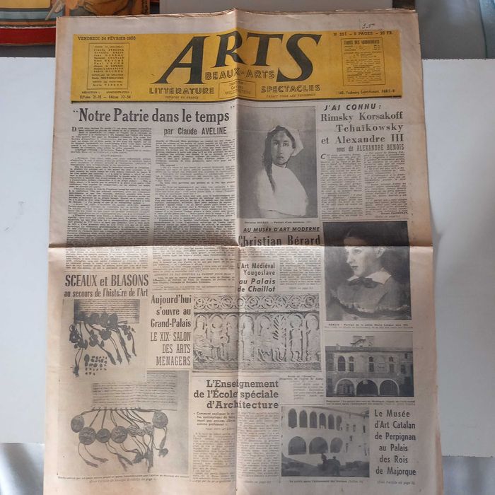 Jornal francês " Arts " de 1950