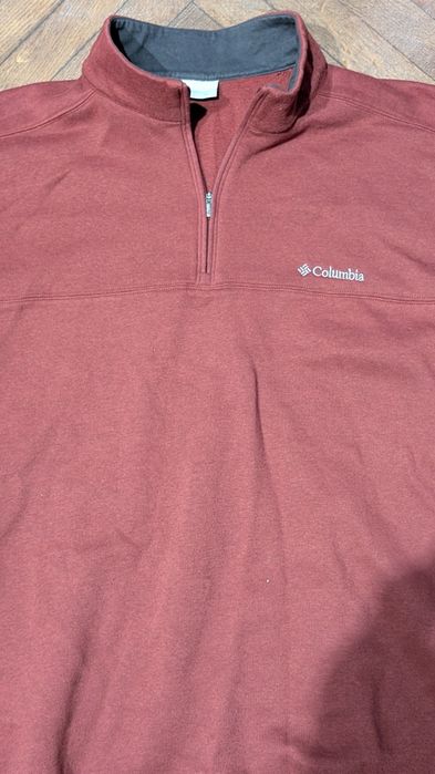 Męska bluza Columbia Hart Mountain pót-zamek czerwona